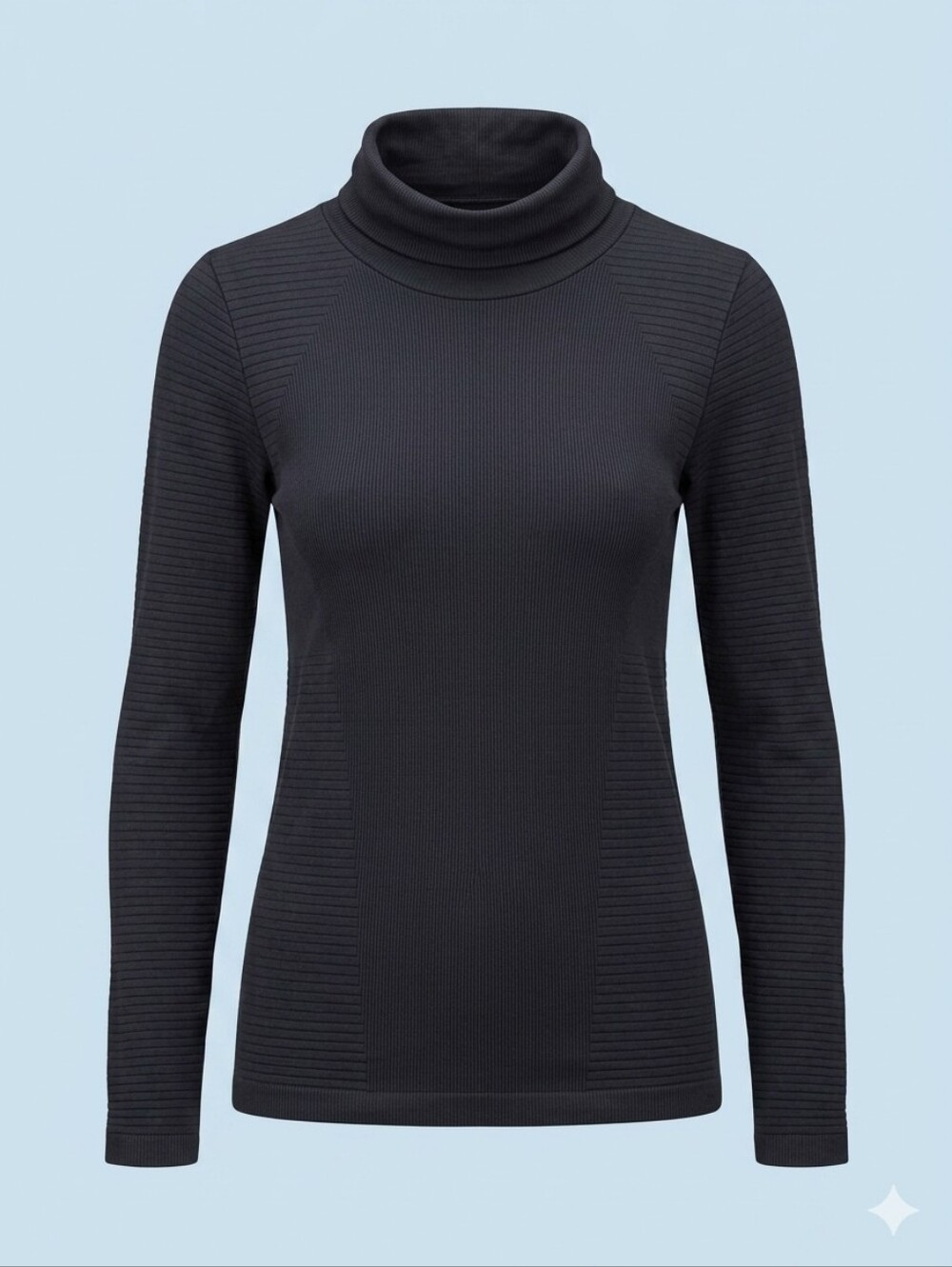 Athleta Flurry Blizzard Rib Turtleneck Top - Black